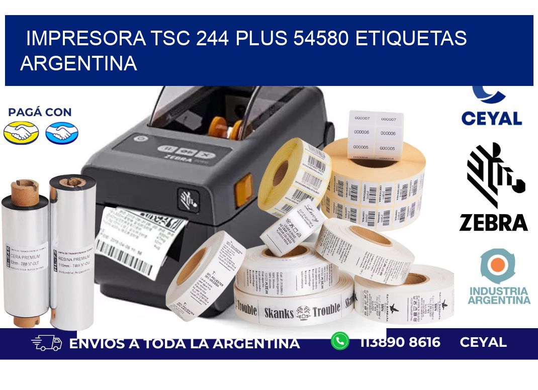 Impresora tsc 244 plus 54580 etiquetas argentina
