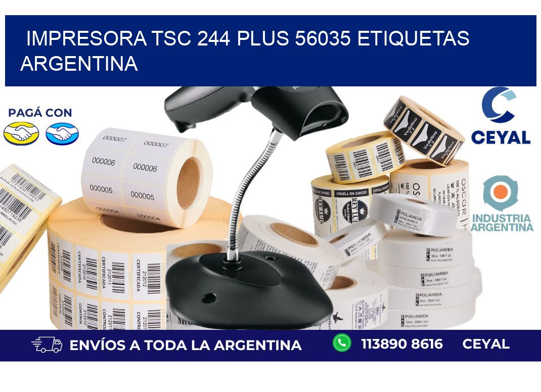 Impresora tsc 244 plus 56035 etiquetas argentina