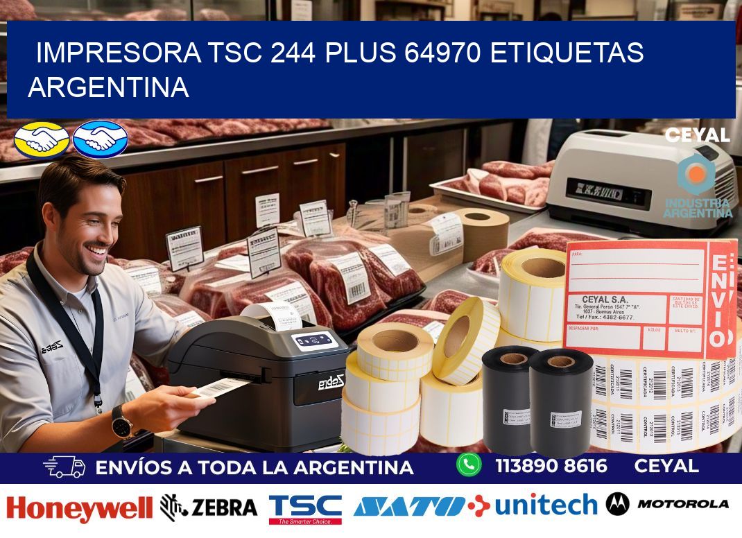 Impresora tsc 244 plus 64970 etiquetas argentina