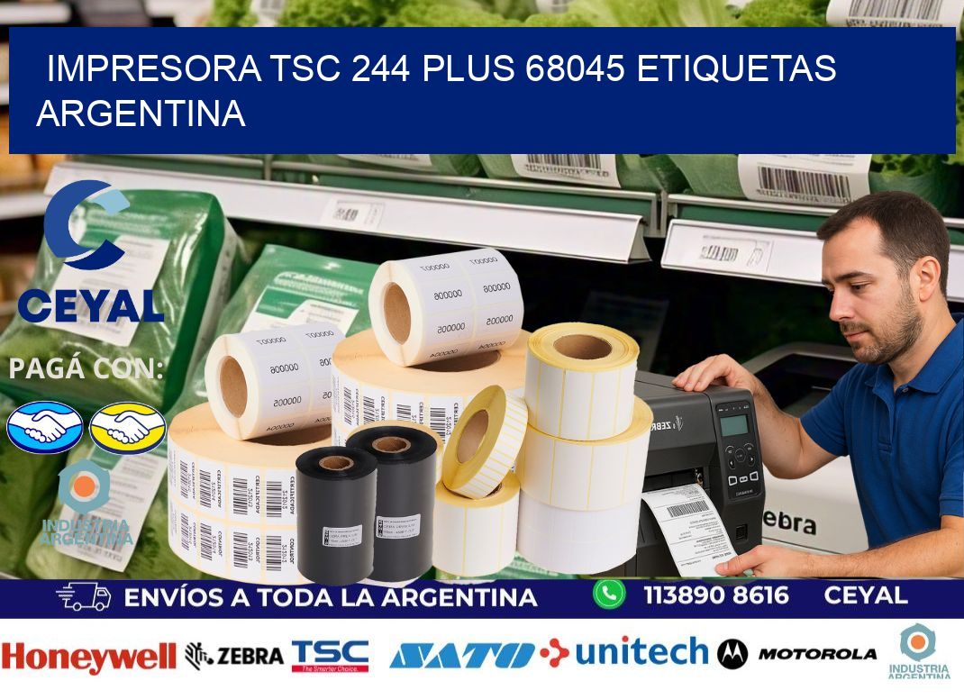 Impresora tsc 244 plus 68045 etiquetas argentina
