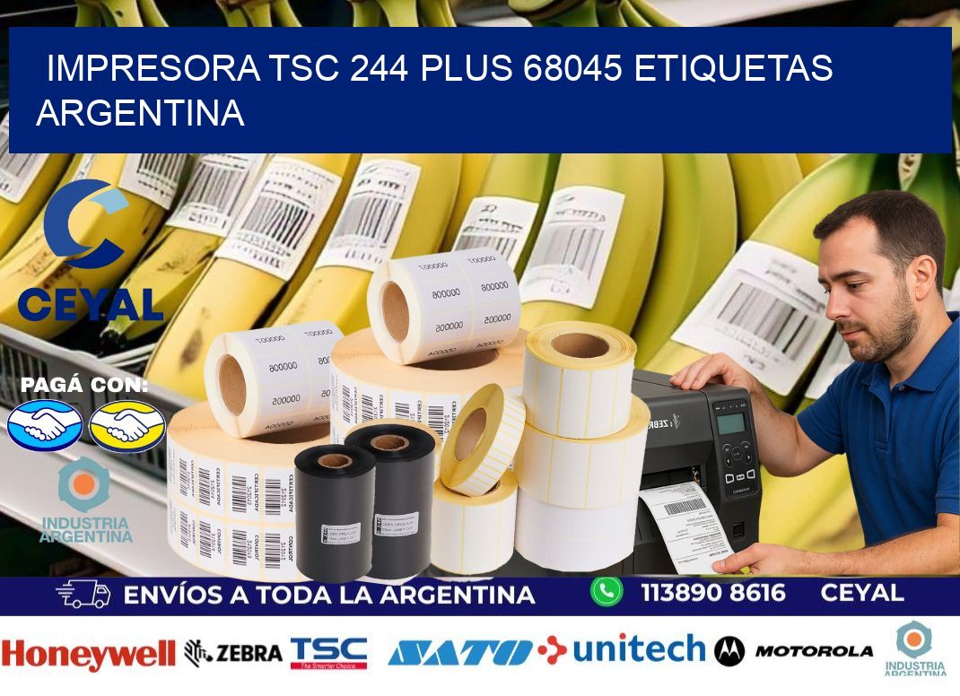 Impresora tsc 244 plus 68045 etiquetas argentina