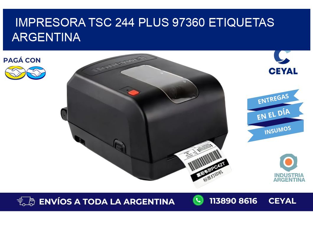 Impresora tsc 244 plus 97360 etiquetas argentina