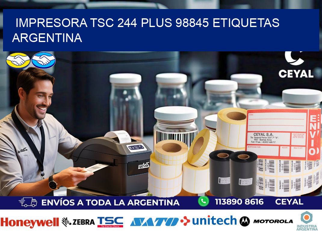 Impresora tsc 244 plus 98845 etiquetas argentina