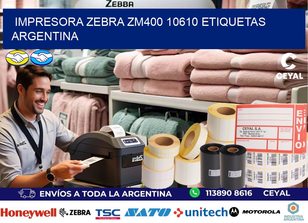Impresora zebra zm400 10610 etiquetas argentina