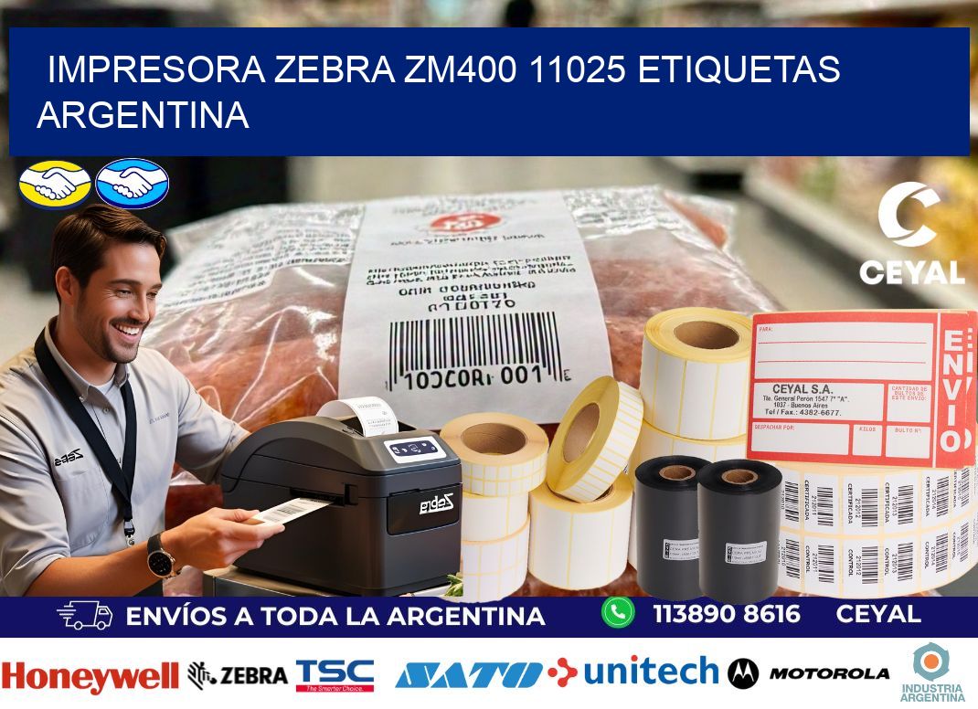 Impresora zebra zm400 11025 etiquetas argentina