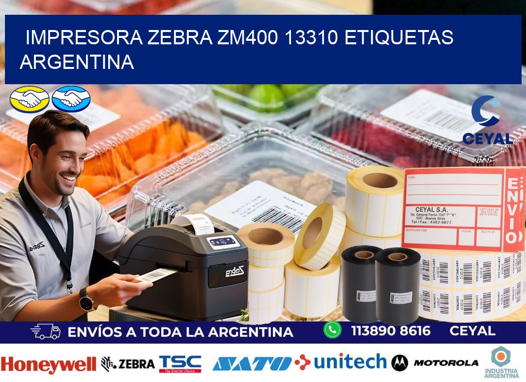 Impresora zebra zm400 13310 etiquetas argentina