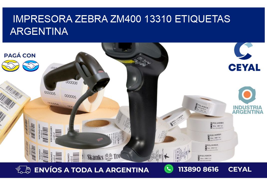Impresora zebra zm400 13310 etiquetas argentina