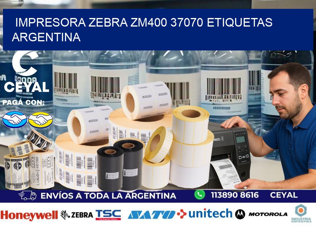 Impresora zebra zm400 37070 etiquetas argentina