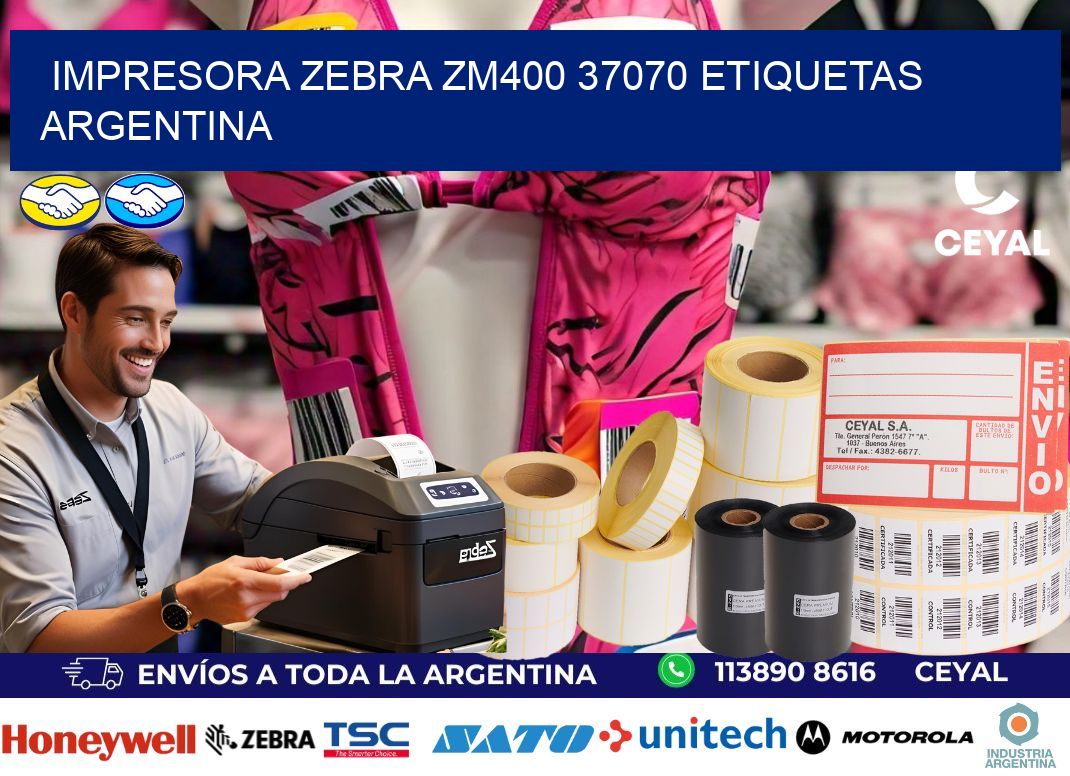Impresora zebra zm400 37070 etiquetas argentina
