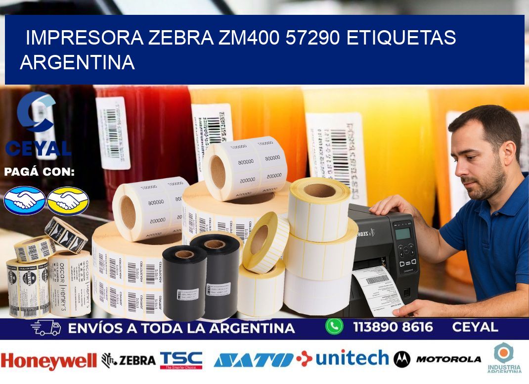 Impresora zebra zm400 57290 etiquetas argentina