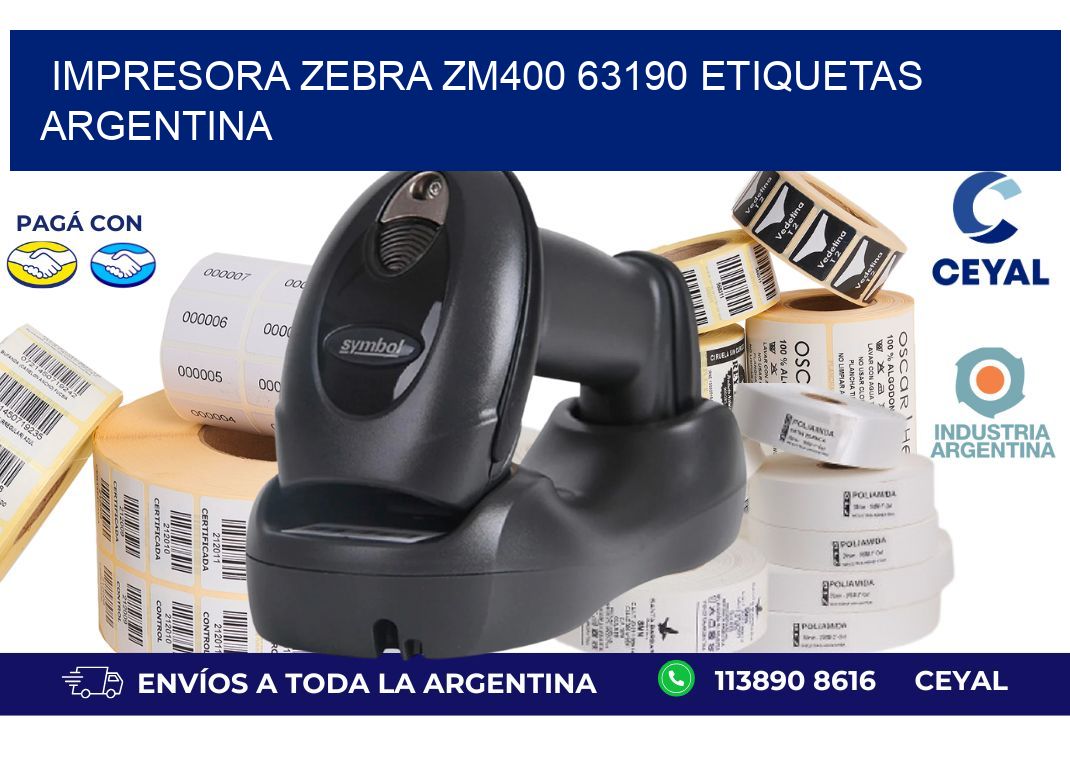 Impresora zebra zm400 63190 etiquetas argentina