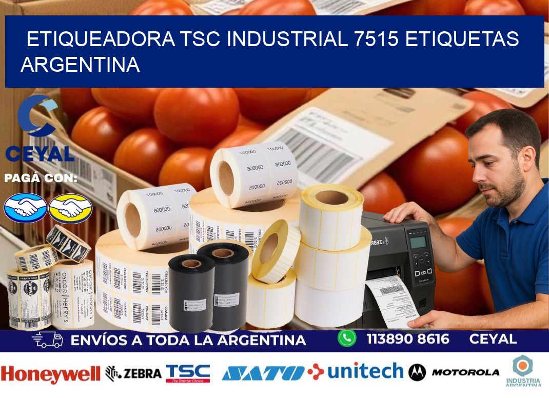 etiqueadora tsc industrial 7515 etiquetas argentina