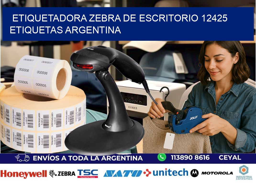 etiquetadora zebra de escritorio 12425 etiquetas argentina