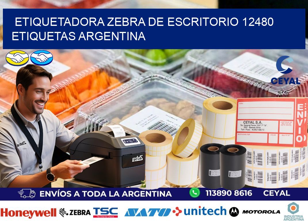 etiquetadora zebra de escritorio 12480 etiquetas argentina