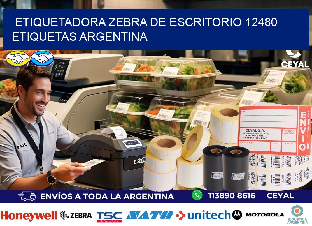 etiquetadora zebra de escritorio 12480 etiquetas argentina