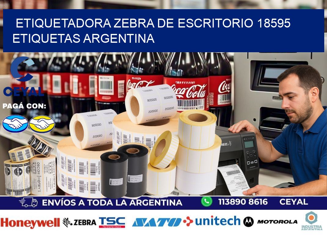 etiquetadora zebra de escritorio 18595 etiquetas argentina