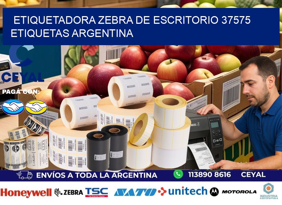 etiquetadora zebra de escritorio 37575 etiquetas argentina