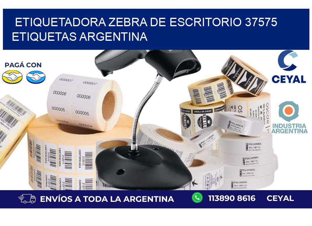 etiquetadora zebra de escritorio 37575 etiquetas argentina