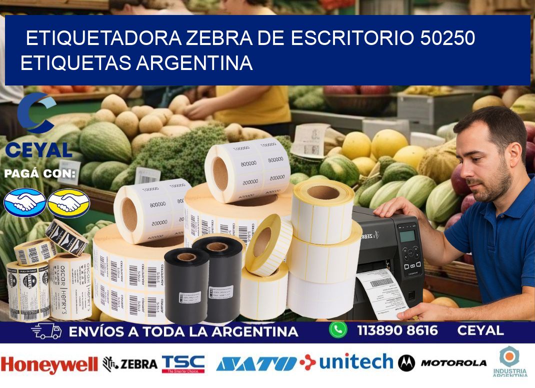 etiquetadora zebra de escritorio 50250 etiquetas argentina