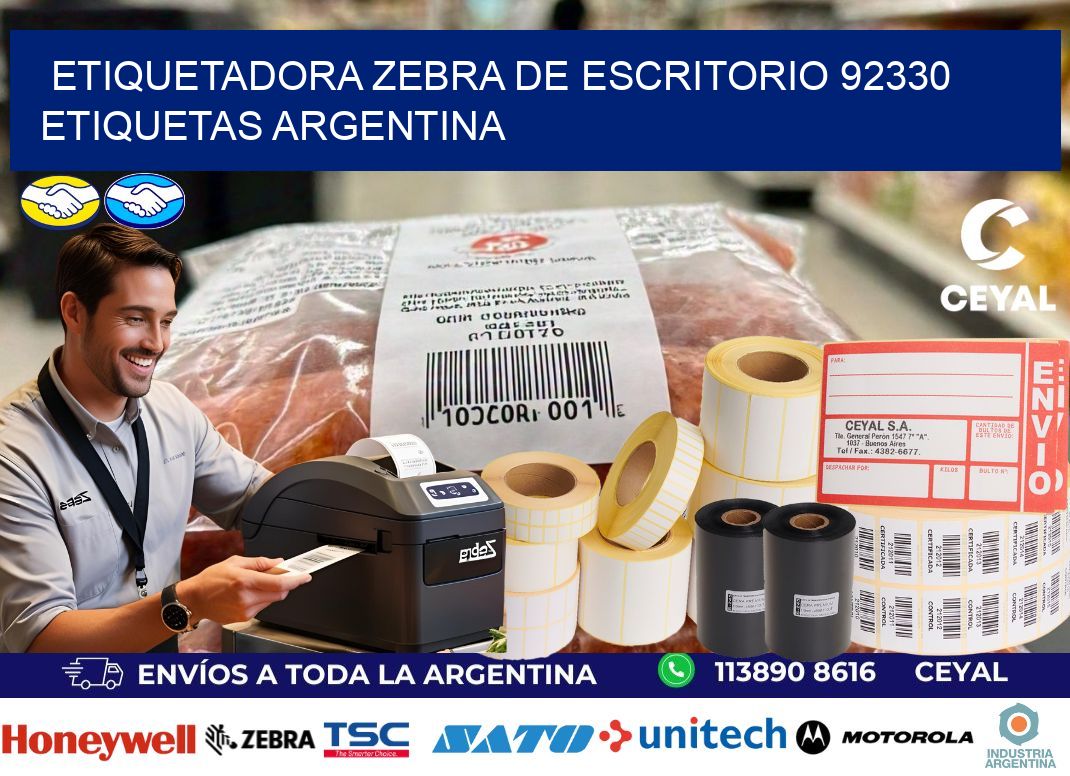 etiquetadora zebra de escritorio 92330 etiquetas argentina