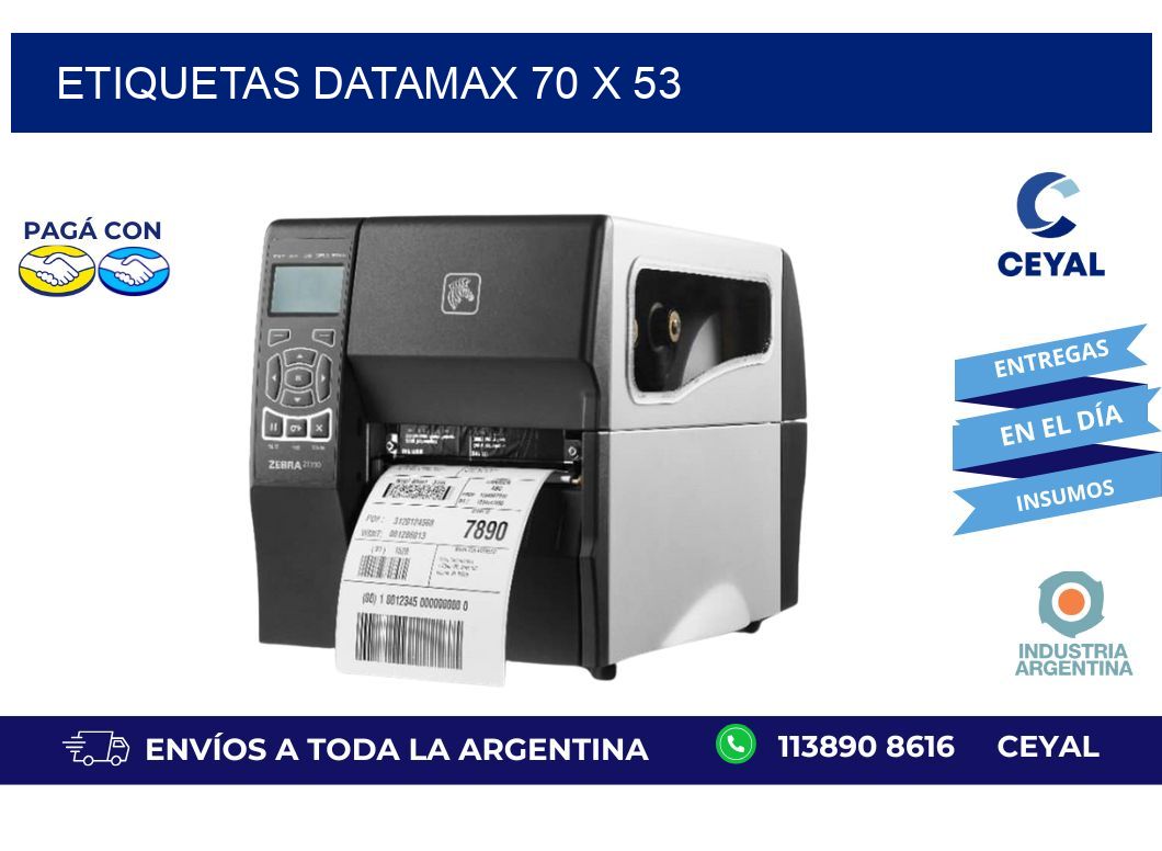 etiquetas datamax 70 x 53