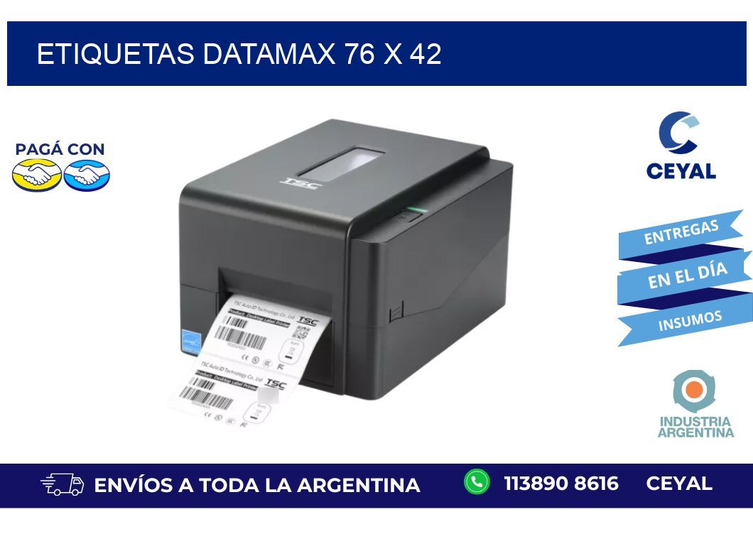 etiquetas datamax 76 x 42