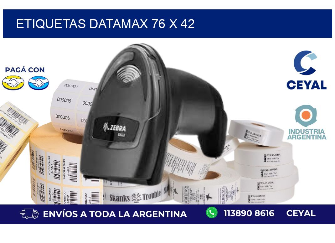 etiquetas datamax 76 x 42
