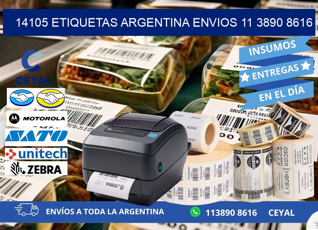 14105 ETIQUETAS ARGENTINA ENVIOS 11 3890 8616