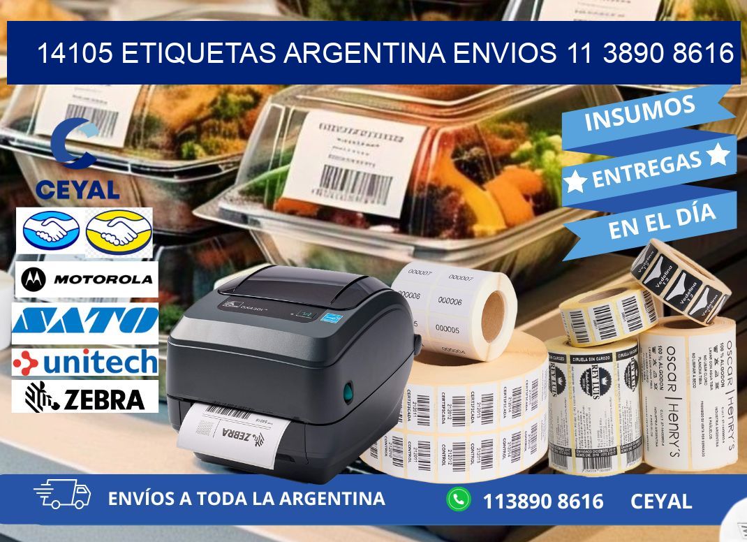14105 ETIQUETAS ARGENTINA ENVIOS 11 3890 8616
