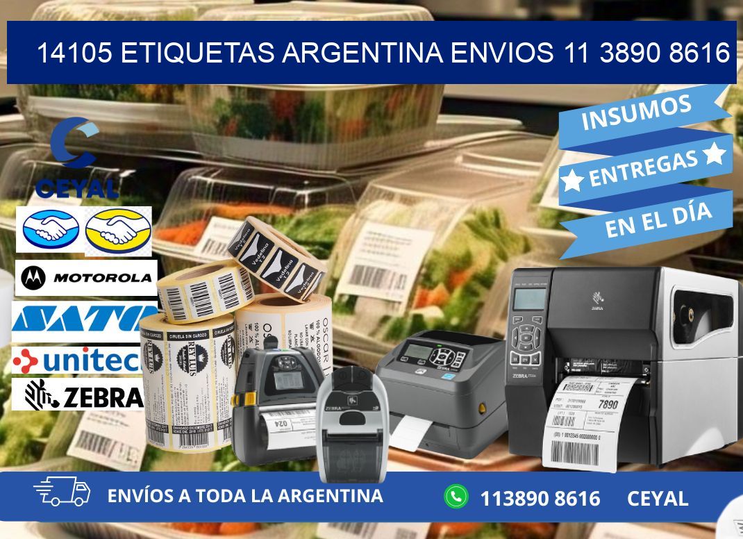 14105 ETIQUETAS ARGENTINA ENVIOS 11 3890 8616