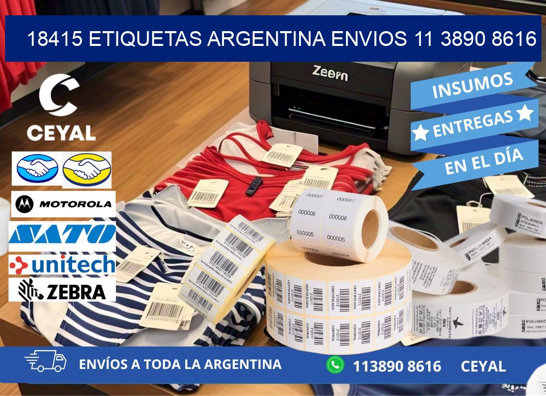 18415 ETIQUETAS ARGENTINA ENVIOS 11 3890 8616