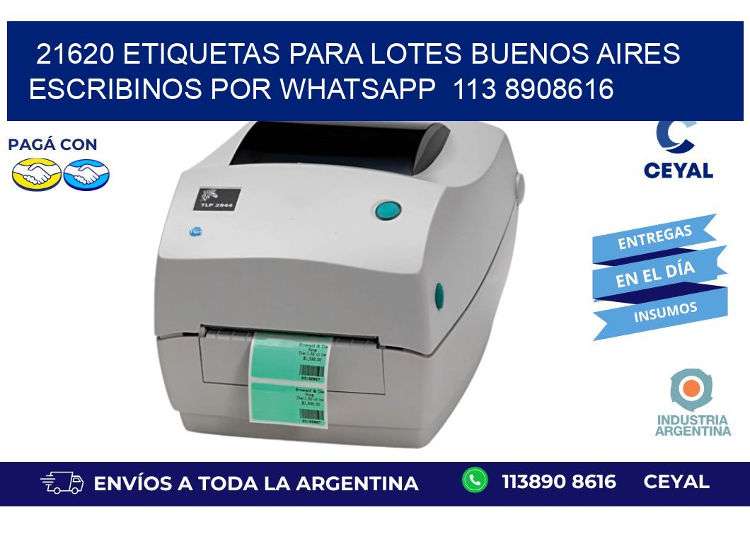 21620 ETIQUETAS PARA LOTES BUENOS AIRES ESCRIBINOS POR WHATSAPP  113 8908616