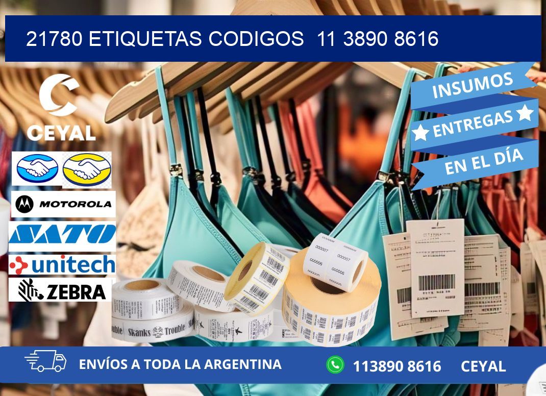 21780 ETIQUETAS CODIGOS  11 3890 8616