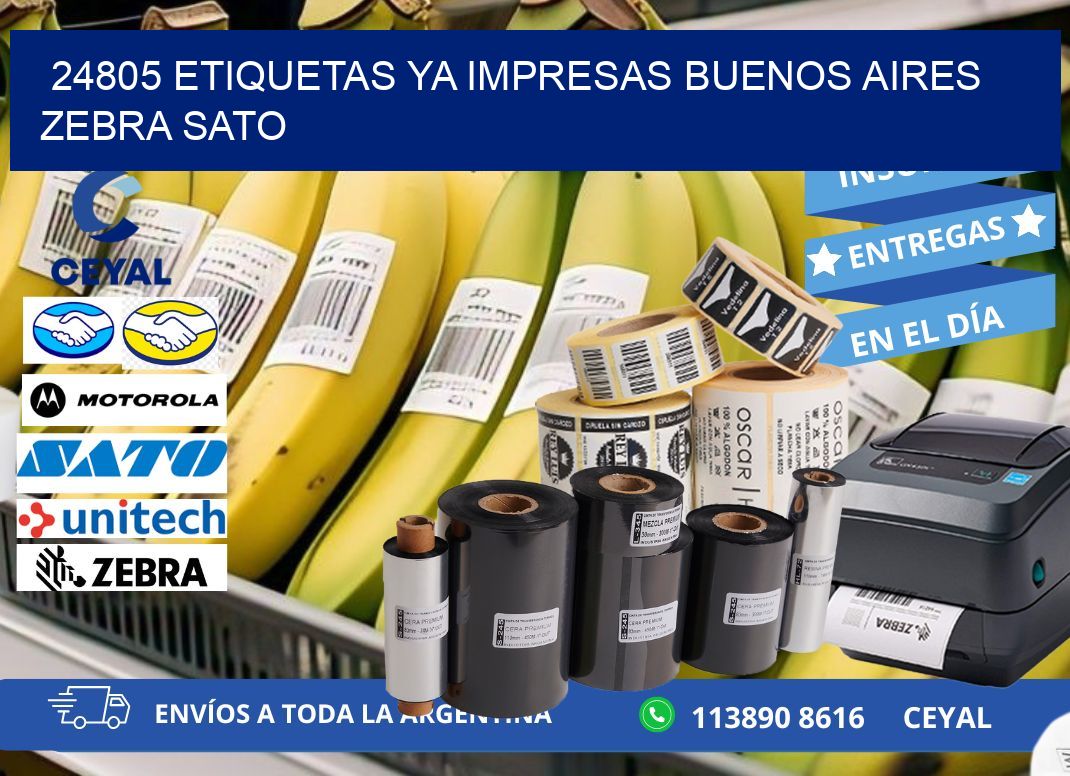 24805 ETIQUETAS YA IMPRESAS BUENOS AIRES ZEBRA SATO