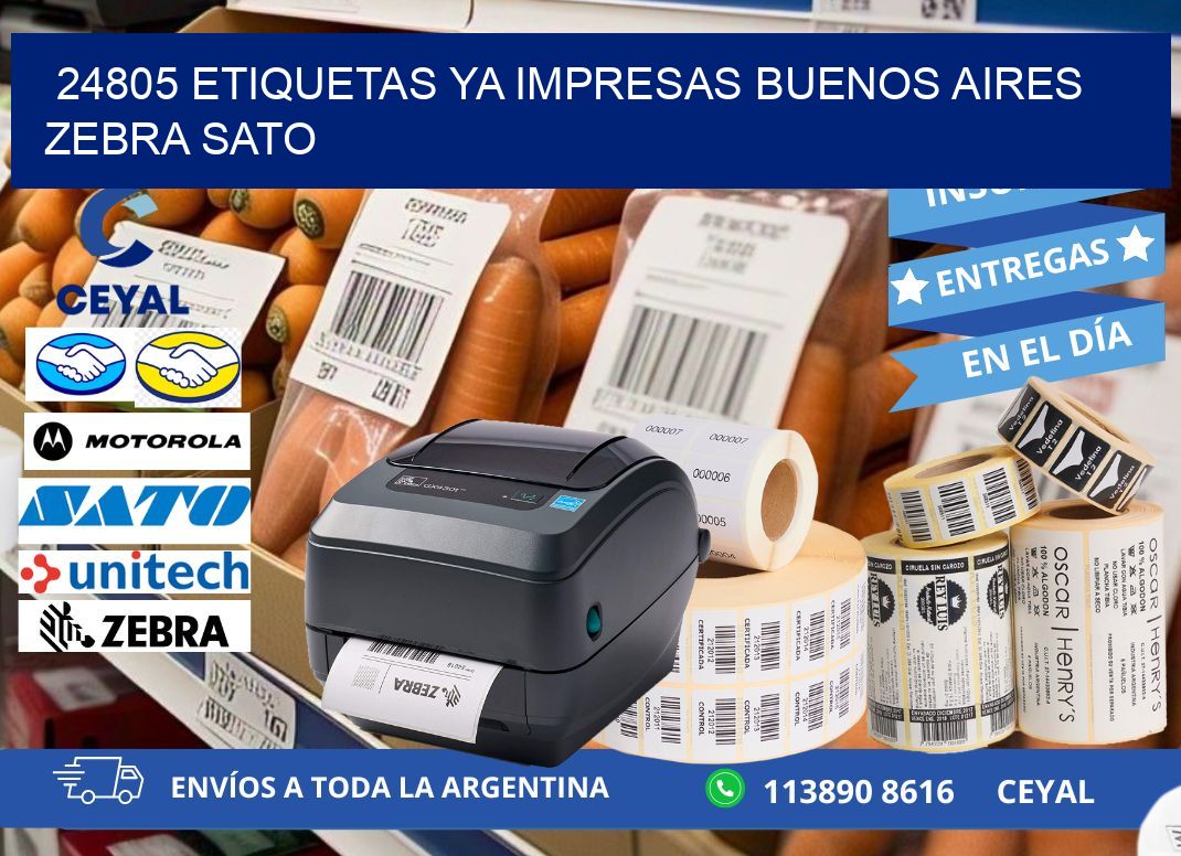 24805 ETIQUETAS YA IMPRESAS BUENOS AIRES ZEBRA SATO