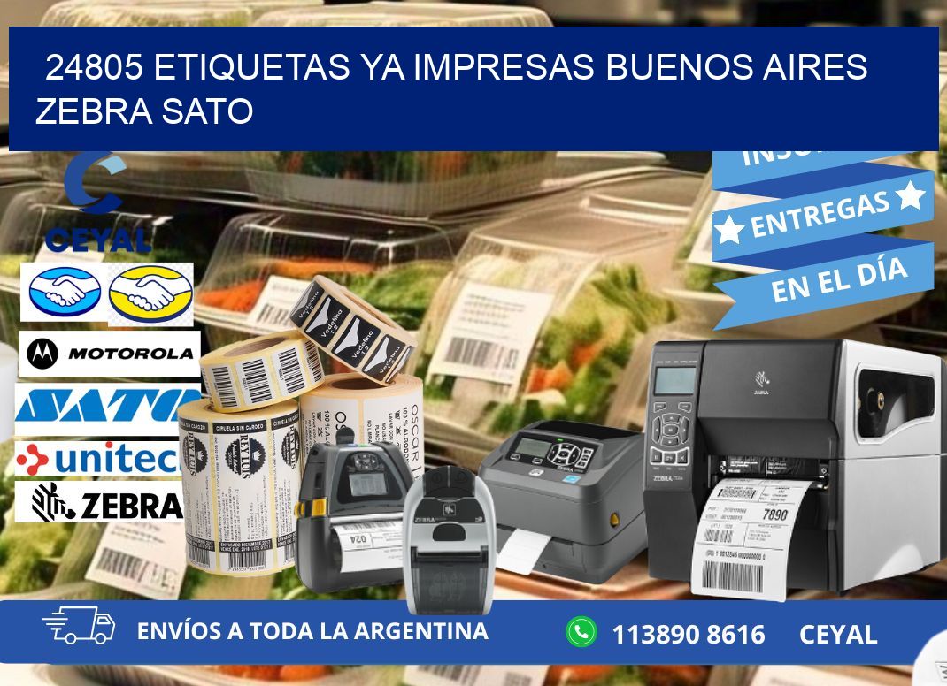 24805 ETIQUETAS YA IMPRESAS BUENOS AIRES ZEBRA SATO