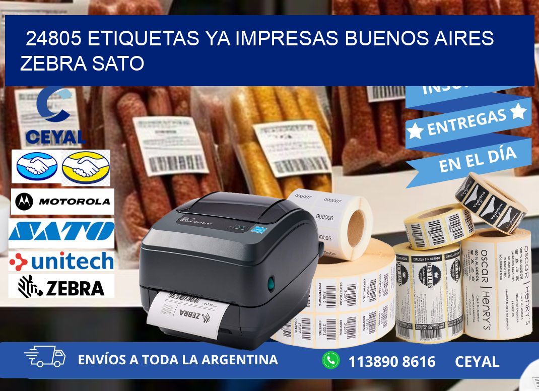 24805 ETIQUETAS YA IMPRESAS BUENOS AIRES ZEBRA SATO
