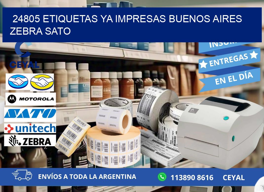 24805 ETIQUETAS YA IMPRESAS BUENOS AIRES ZEBRA SATO