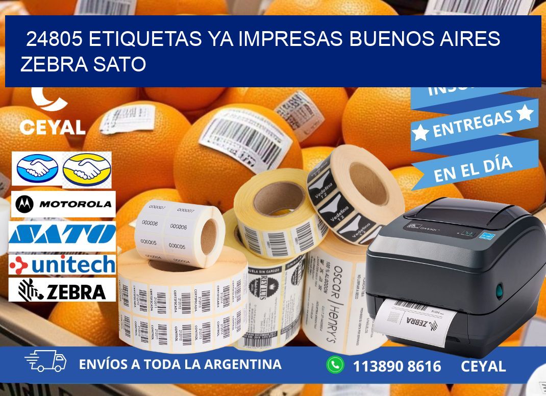 24805 ETIQUETAS YA IMPRESAS BUENOS AIRES ZEBRA SATO