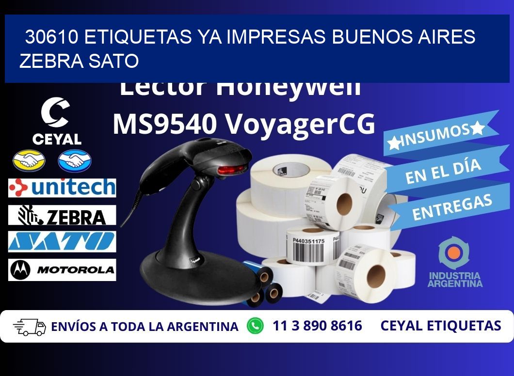 30610 ETIQUETAS YA IMPRESAS BUENOS AIRES ZEBRA SATO