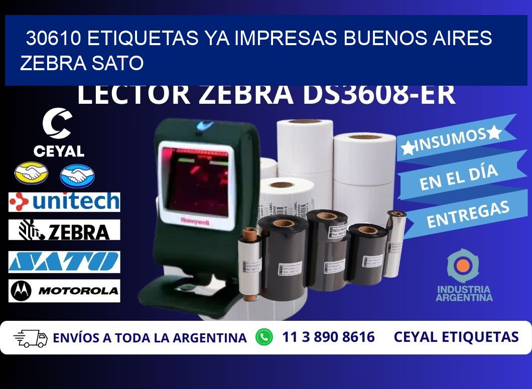 30610 ETIQUETAS YA IMPRESAS BUENOS AIRES ZEBRA SATO