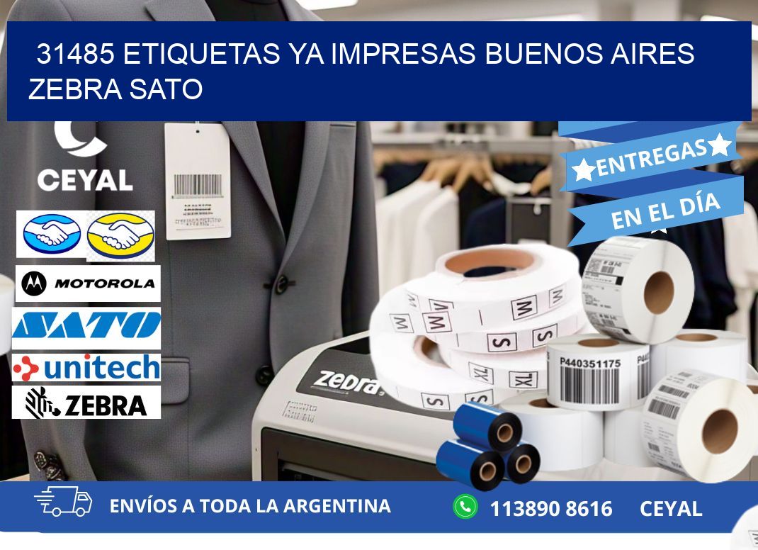 31485 ETIQUETAS YA IMPRESAS BUENOS AIRES ZEBRA SATO