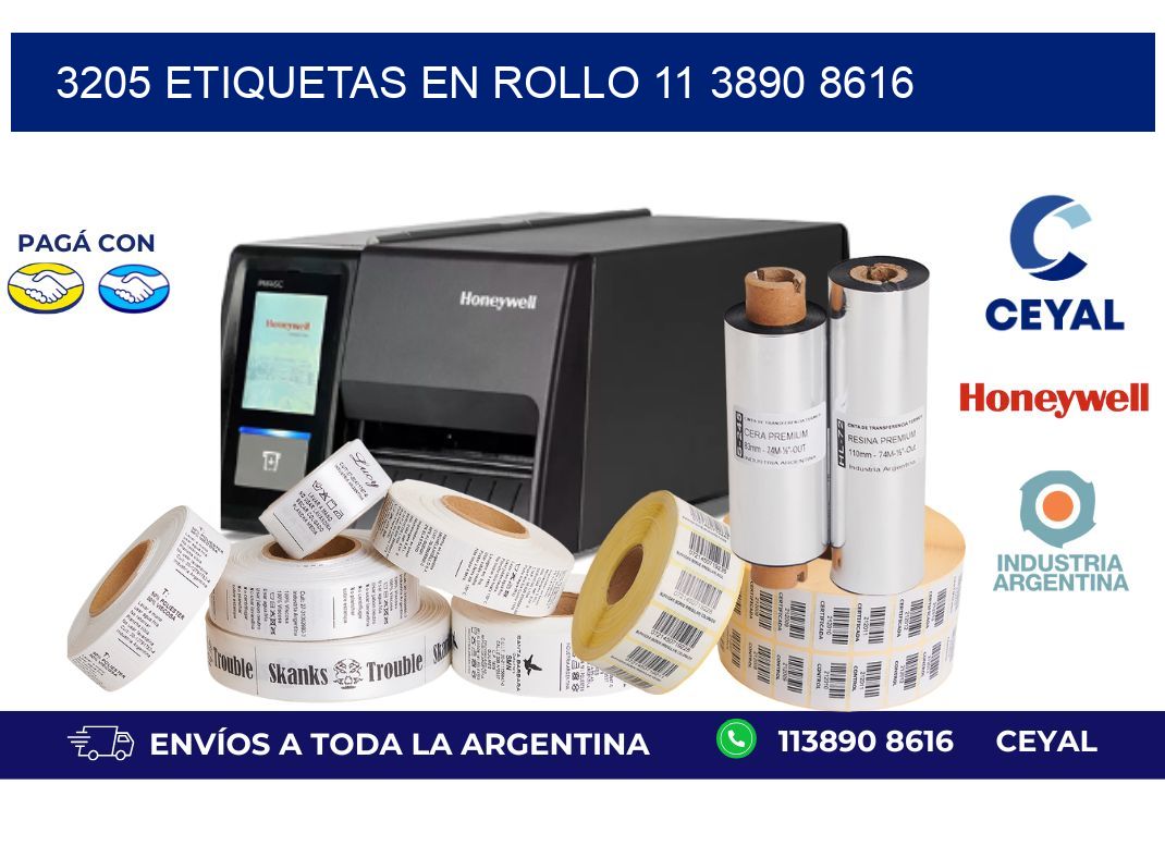 3205 ETIQUETAS EN ROLLO 11 3890 8616