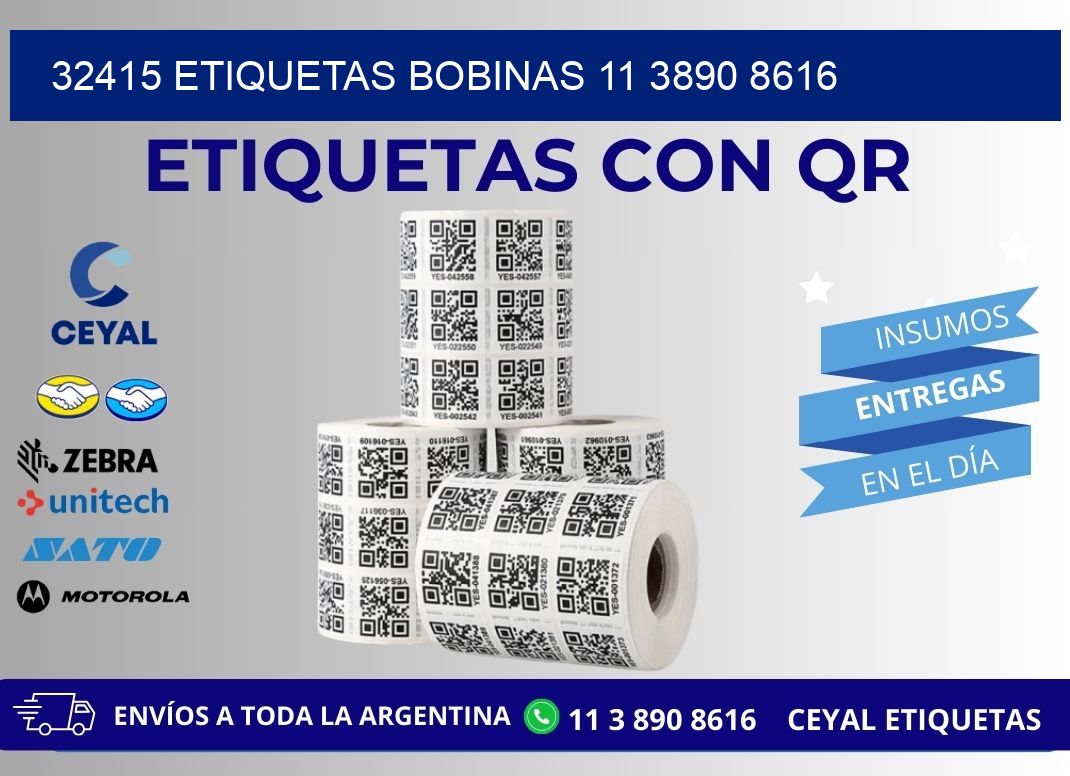32415 ETIQUETAS BOBINAS 11 3890 8616