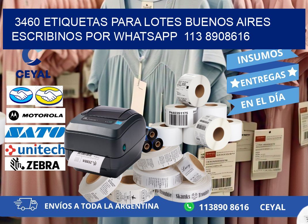 3460 ETIQUETAS PARA LOTES BUENOS AIRES ESCRIBINOS POR WHATSAPP  113 8908616