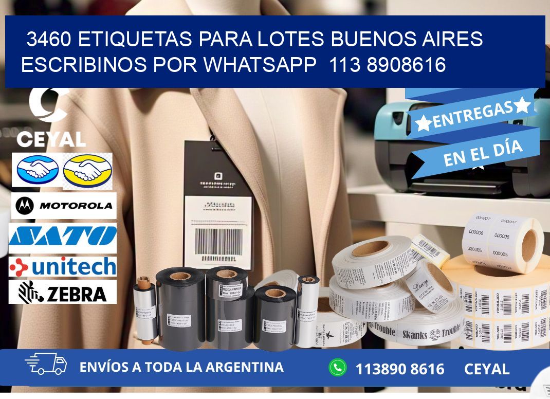 3460 ETIQUETAS PARA LOTES BUENOS AIRES ESCRIBINOS POR WHATSAPP  113 8908616