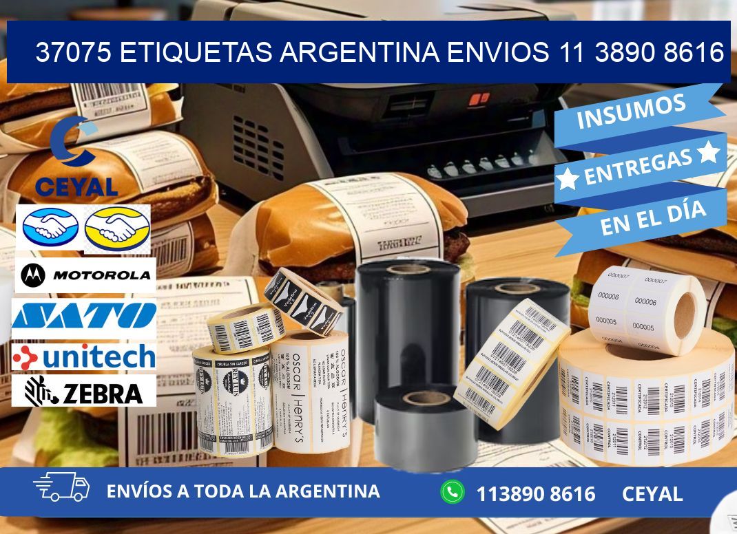 37075 ETIQUETAS ARGENTINA ENVIOS 11 3890 8616