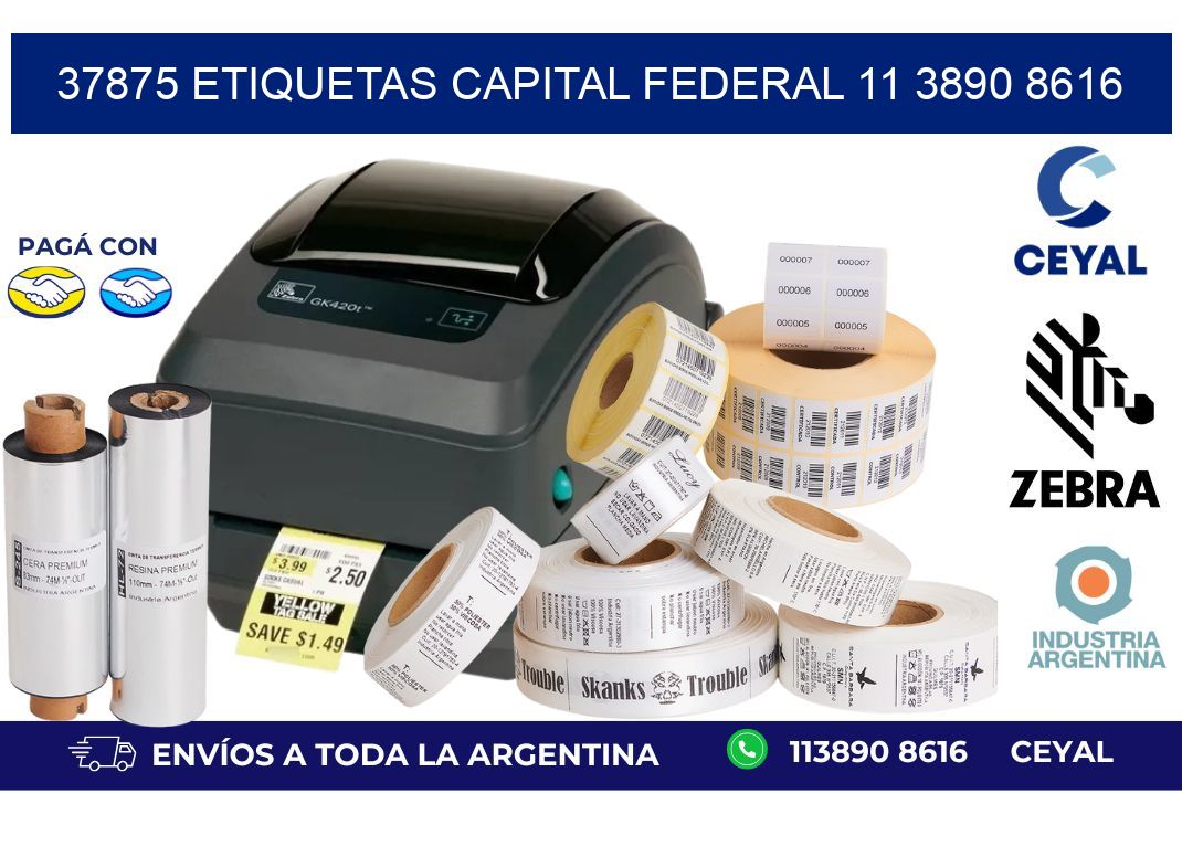 37875 ETIQUETAS CAPITAL FEDERAL 11 3890 8616