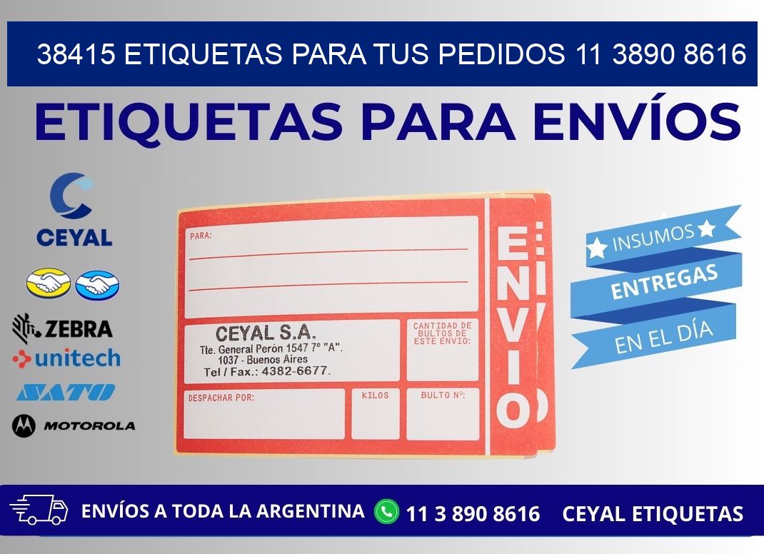 38415 ETIQUETAS PARA TUS PEDIDOS 11 3890 8616