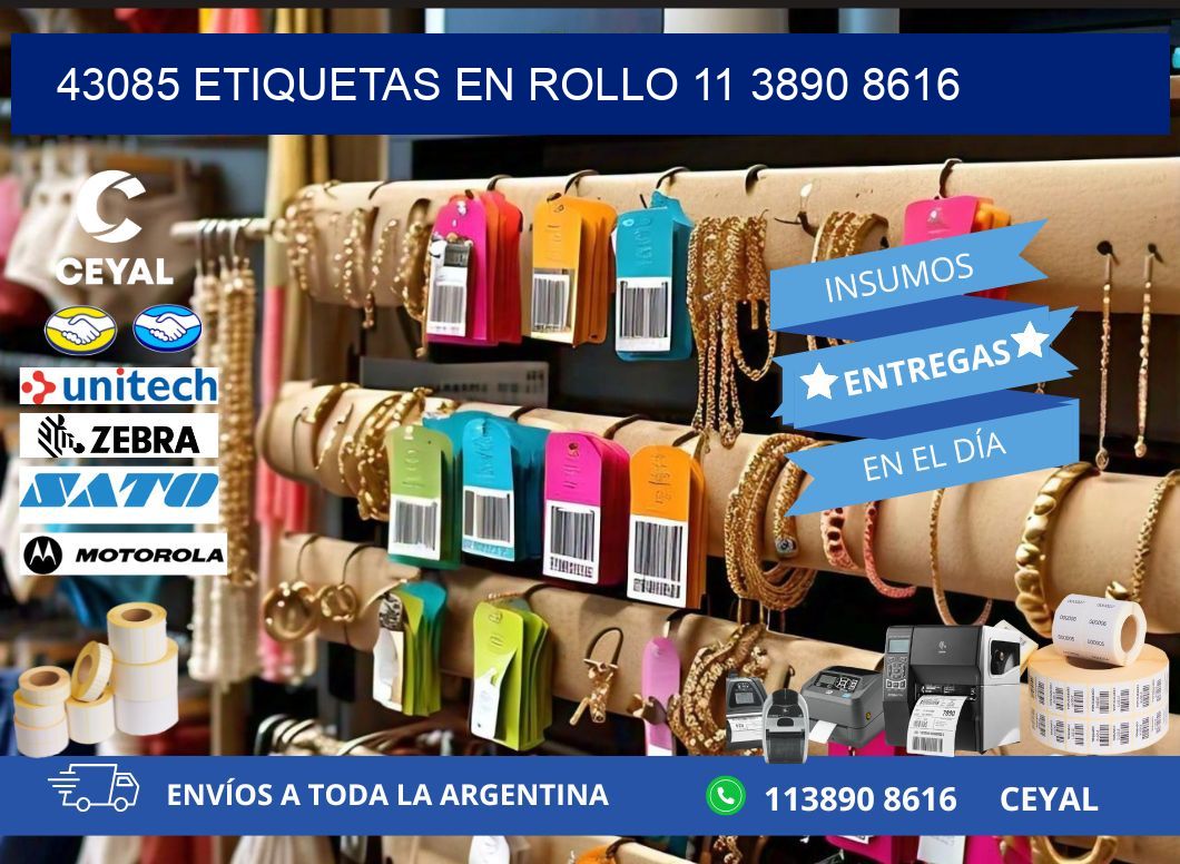 43085 ETIQUETAS EN ROLLO 11 3890 8616